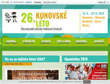 Tablet Screenshot of kunovske-leto.cz
